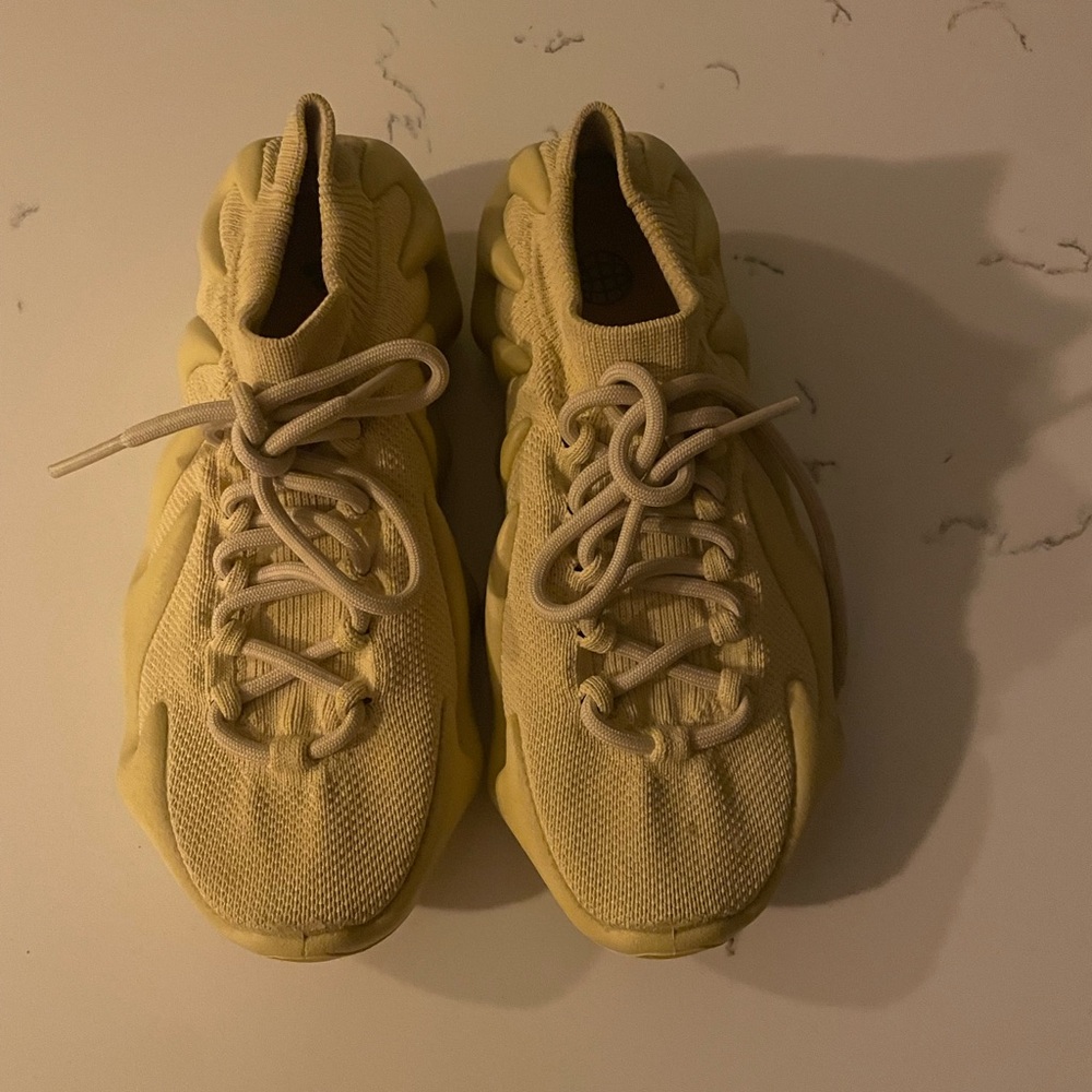 Yellow Knit Sneakers